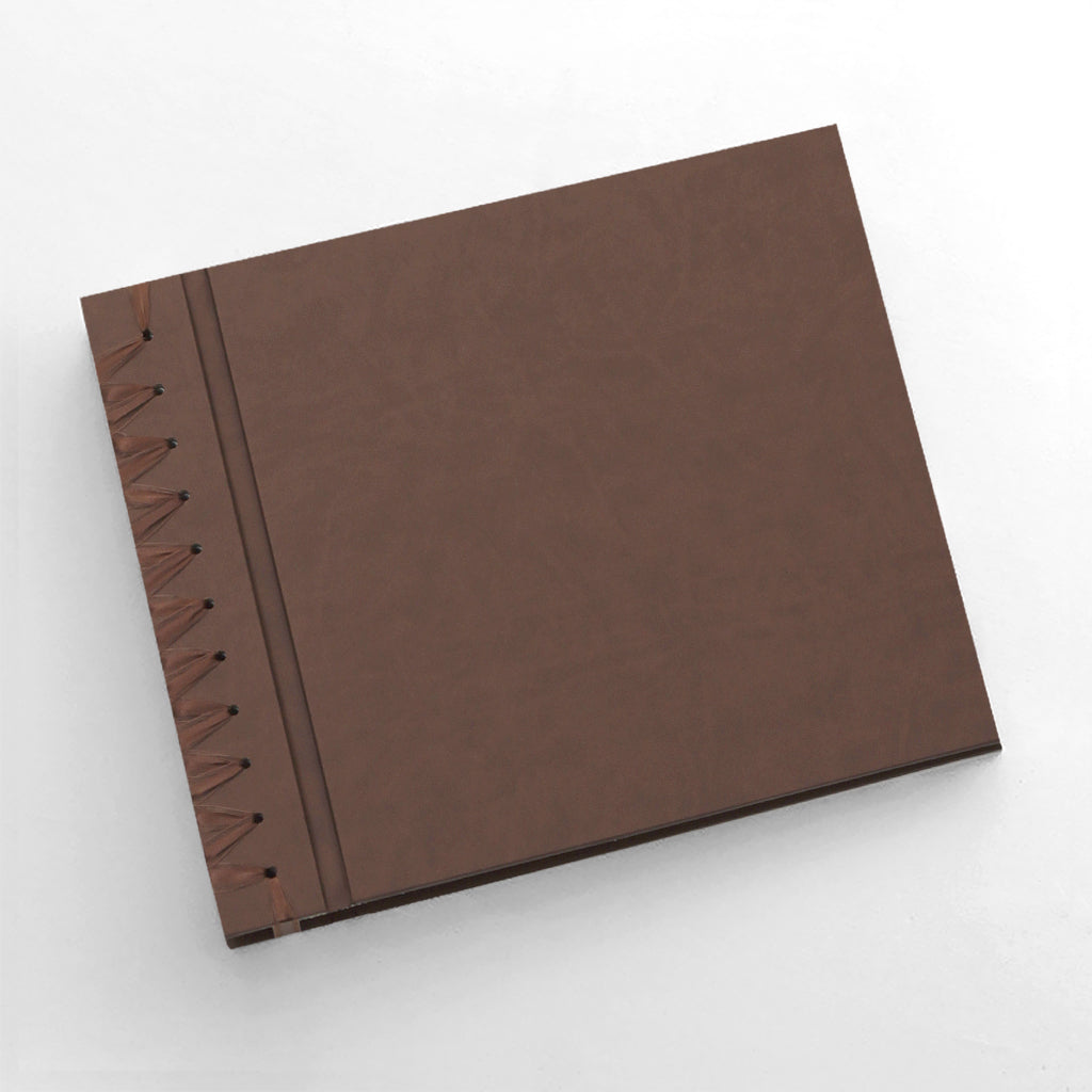 Deluxe 12 x 15 Paper Page Album | Cover: Mocha Vegan Leather | Available Personalized