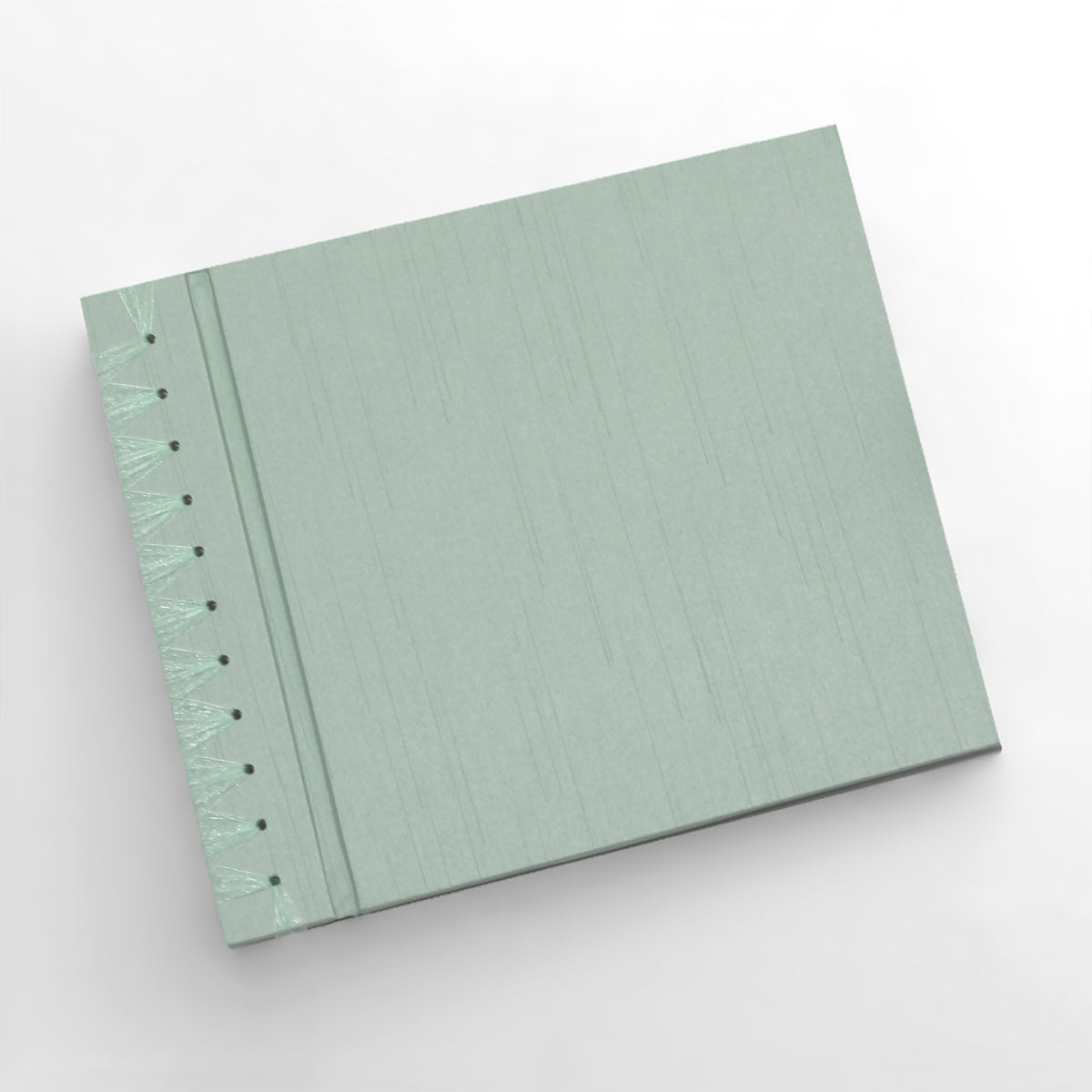 Deluxe 12 x 15 Paper Page Album | Cover: Misty Blue Silk | Available Personalized