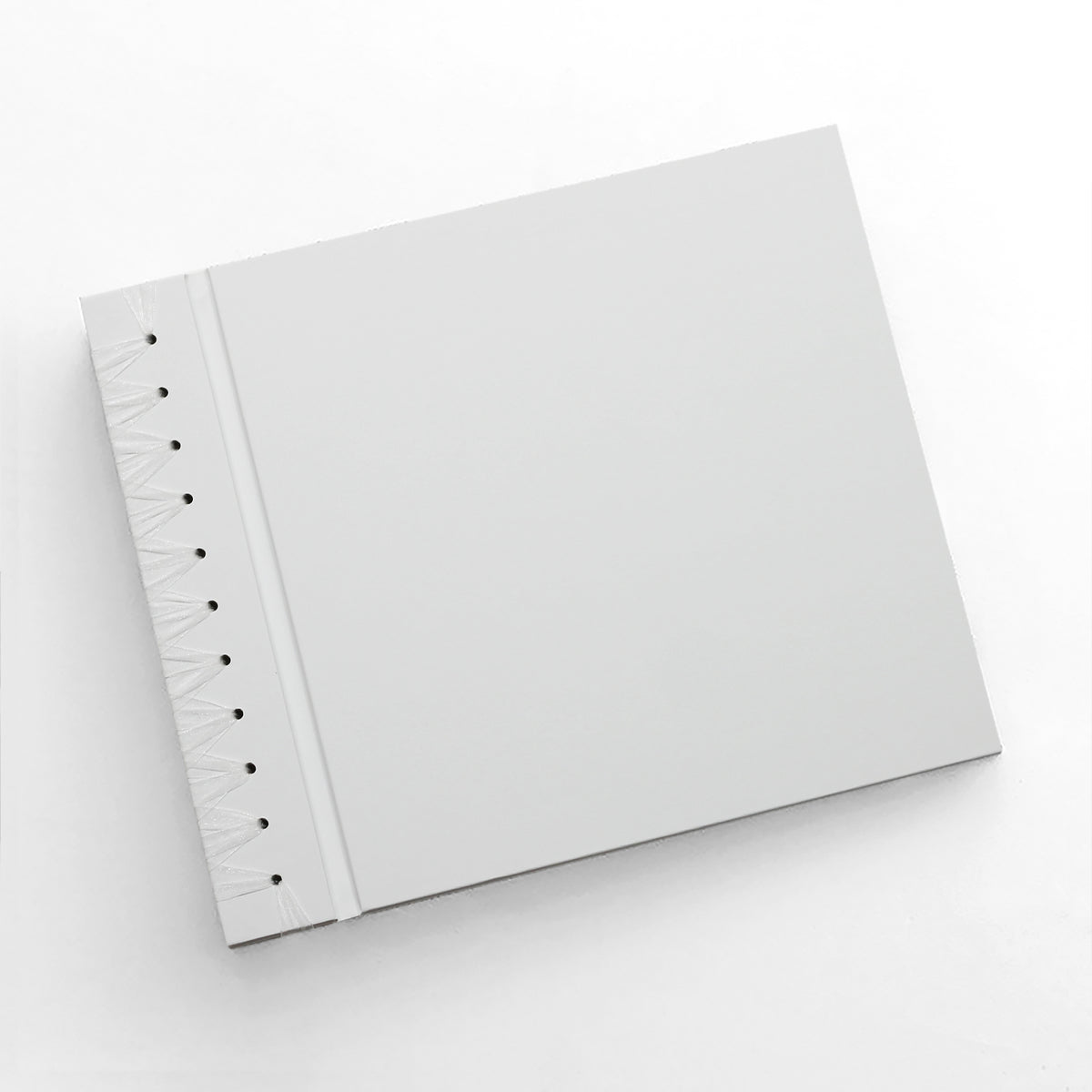 Deluxe 12 x 15 Paper Page Album | Cover: White Vegan Leather | Available Personalized