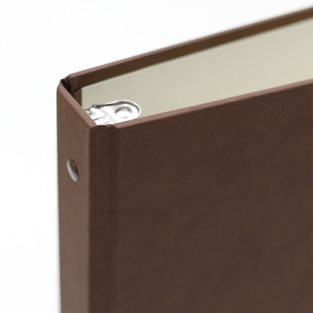 Storage Binder for Photos or Documents with Mocha Vegan Leather Cover