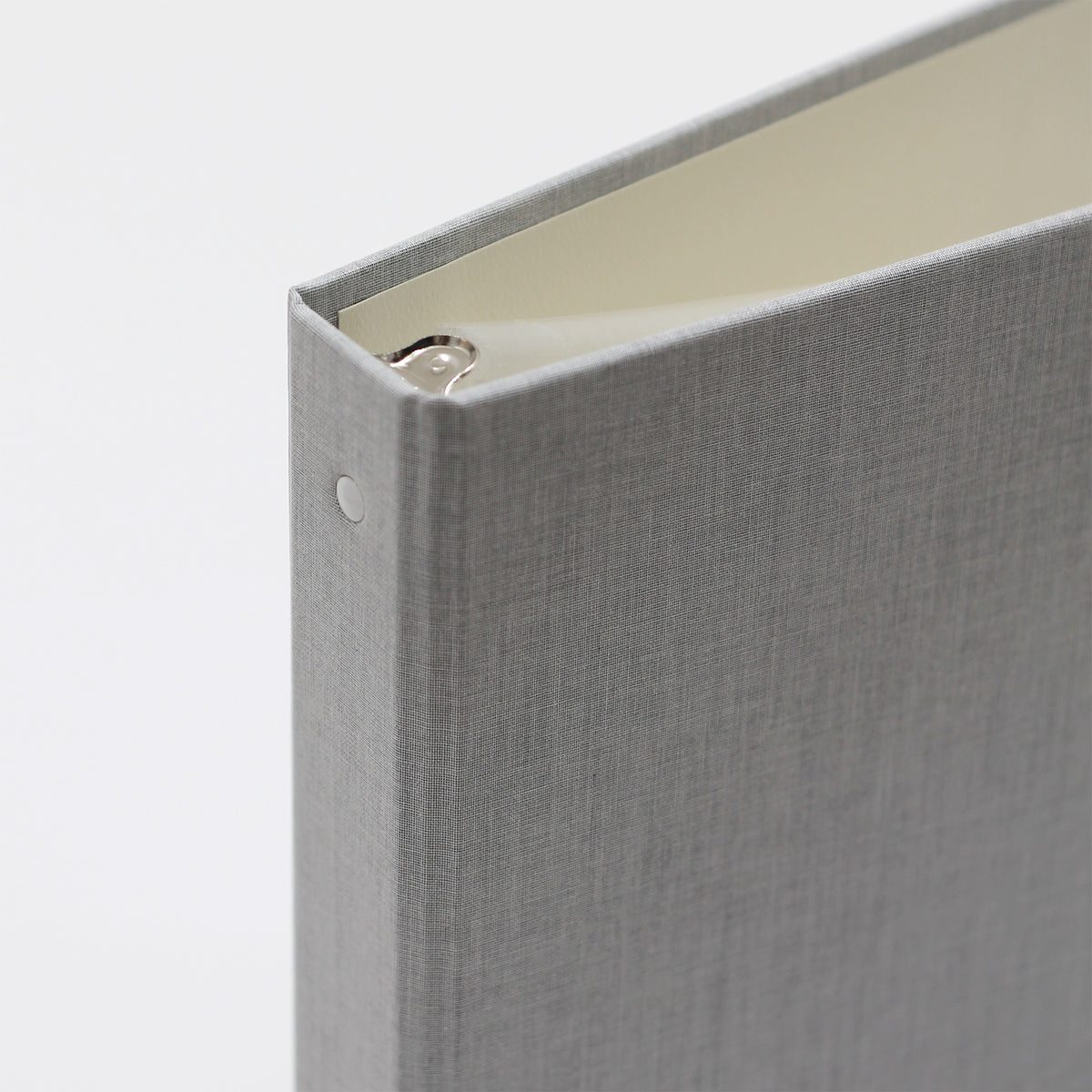 Storage Binder for Photos or Documents with Dove Gray Linen Cover