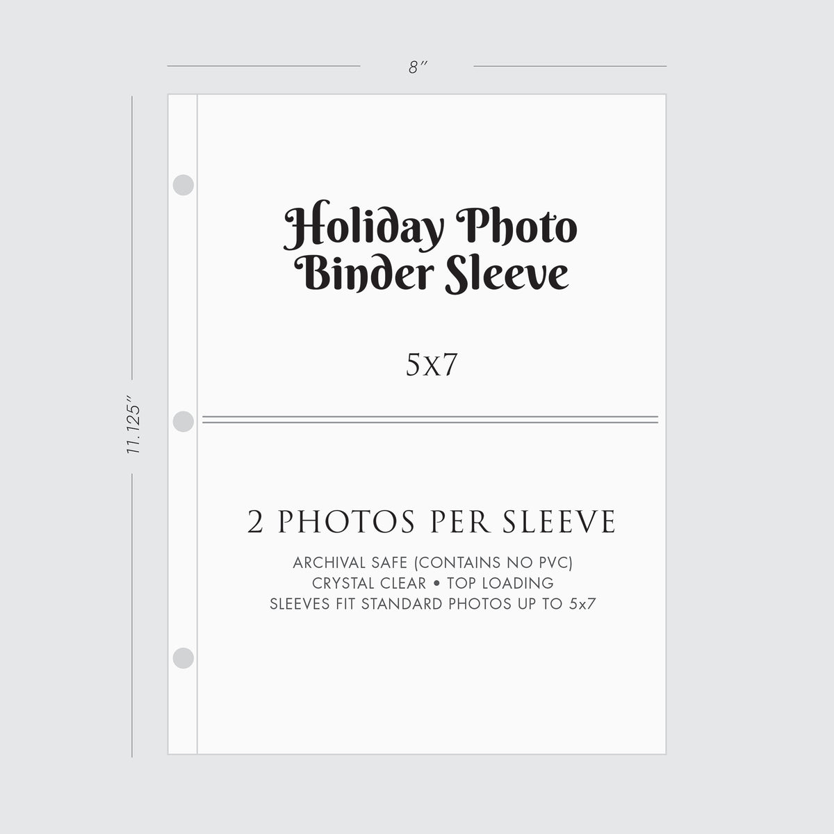 Large Holiday Photo Binder with Natural Linen Cover for 4x6 or 5x7 Photos