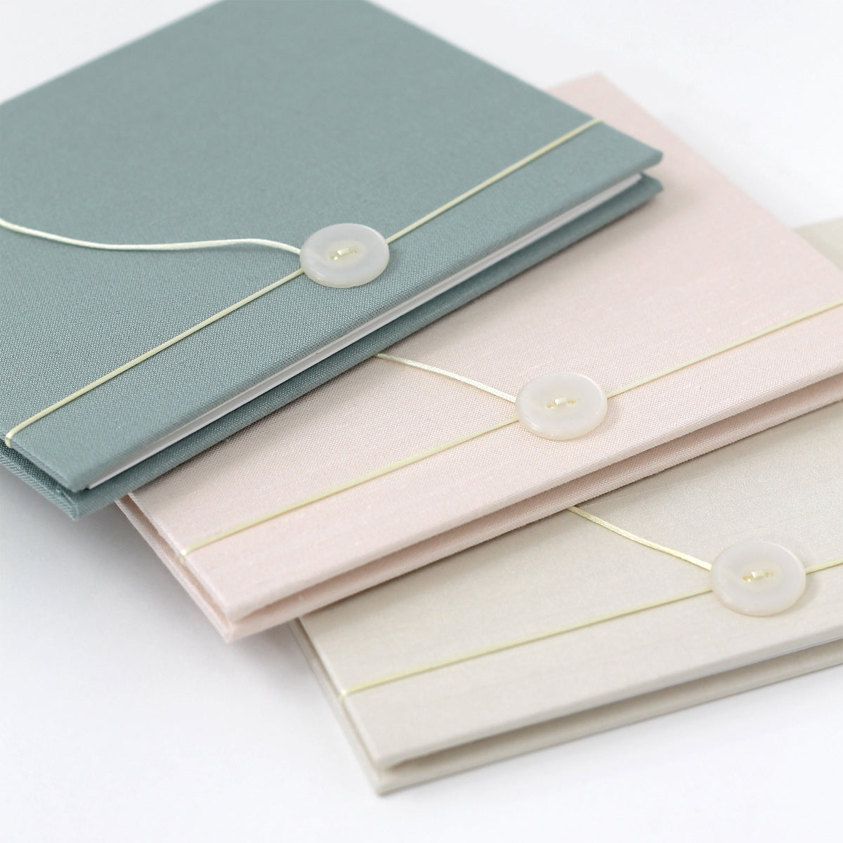 Accordion Book With Pastel Blue Cotton Cover