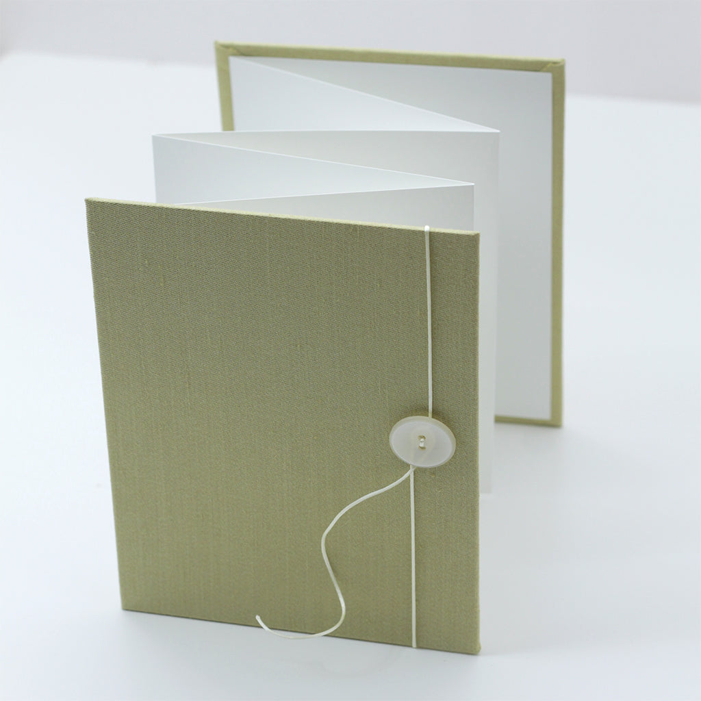 Accordion Book With Lemongrass Silk Cover