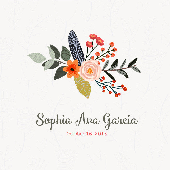 Baby&#39;s First Book | Printed Cover: Fall Bouquet | Available Personalized
