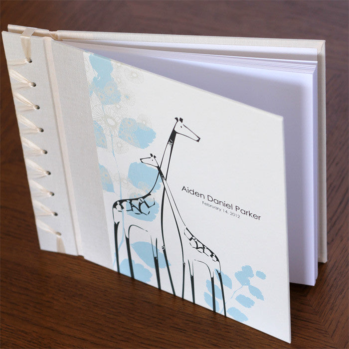 Personalized Baby&#39;s First Book Blue Giraffe