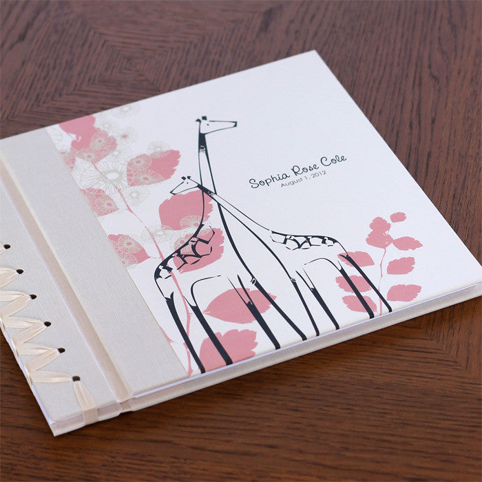 Personalized Baby&#39;s First Book Pink Giraffe