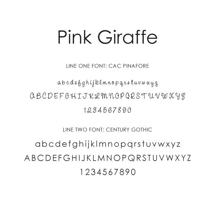 Baby&#39;s First Book | Printed Cover: Pink Giraffe | Available Personalized