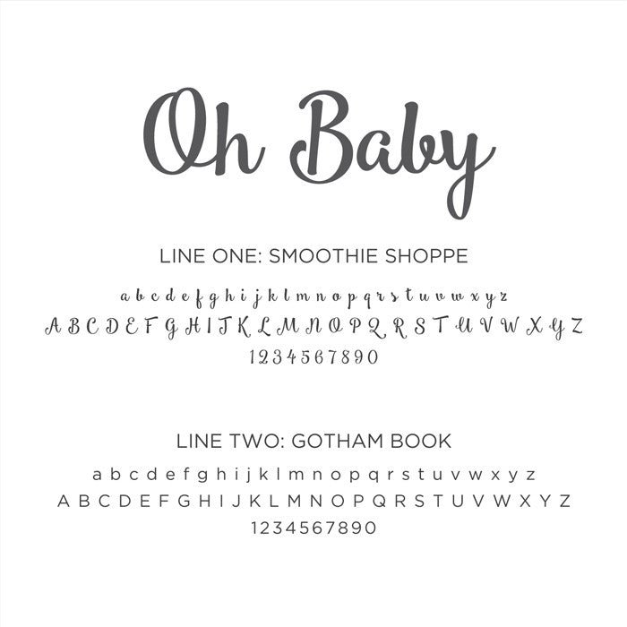 Personalized Baby&#39;s First Book Oh Baby Gray