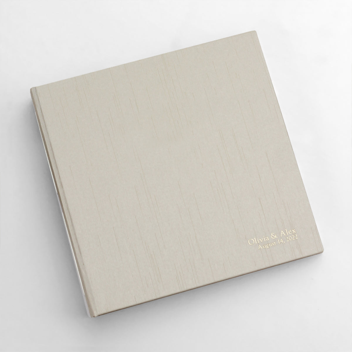 Event Guestbook with Champagne Silk Cover