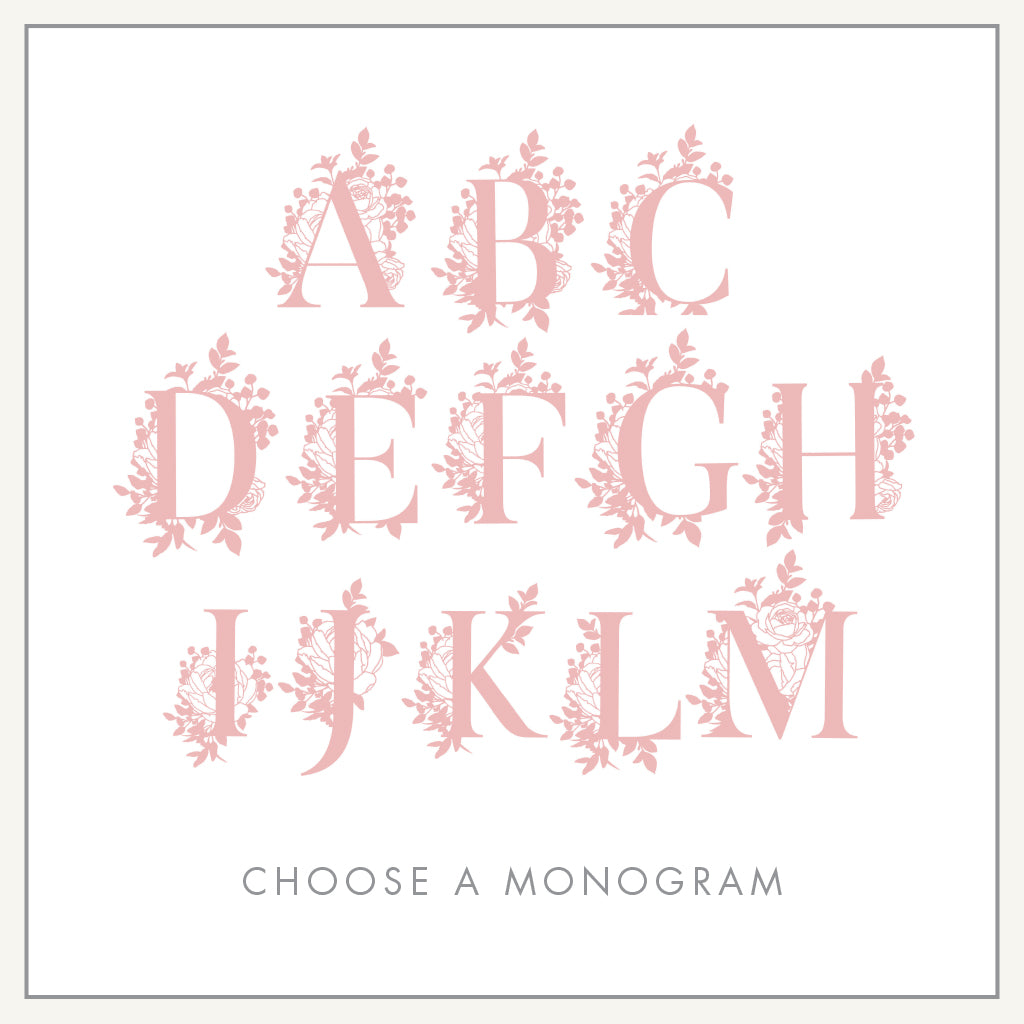 Personalized Baby&#39;s First Book Leafy Monogram Pink