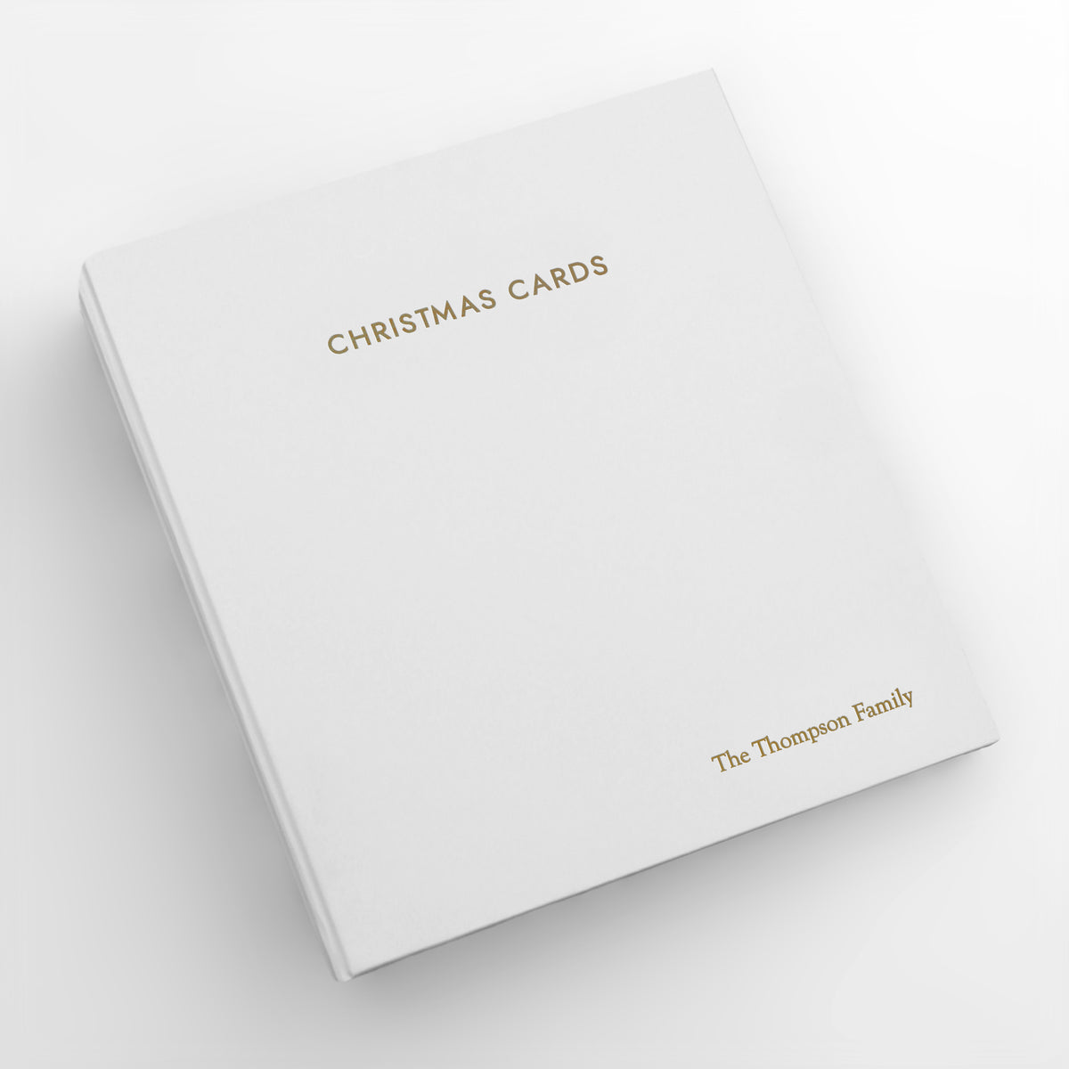 Christmas Card Album | Cover: White Vegan Leather | Available Personalized