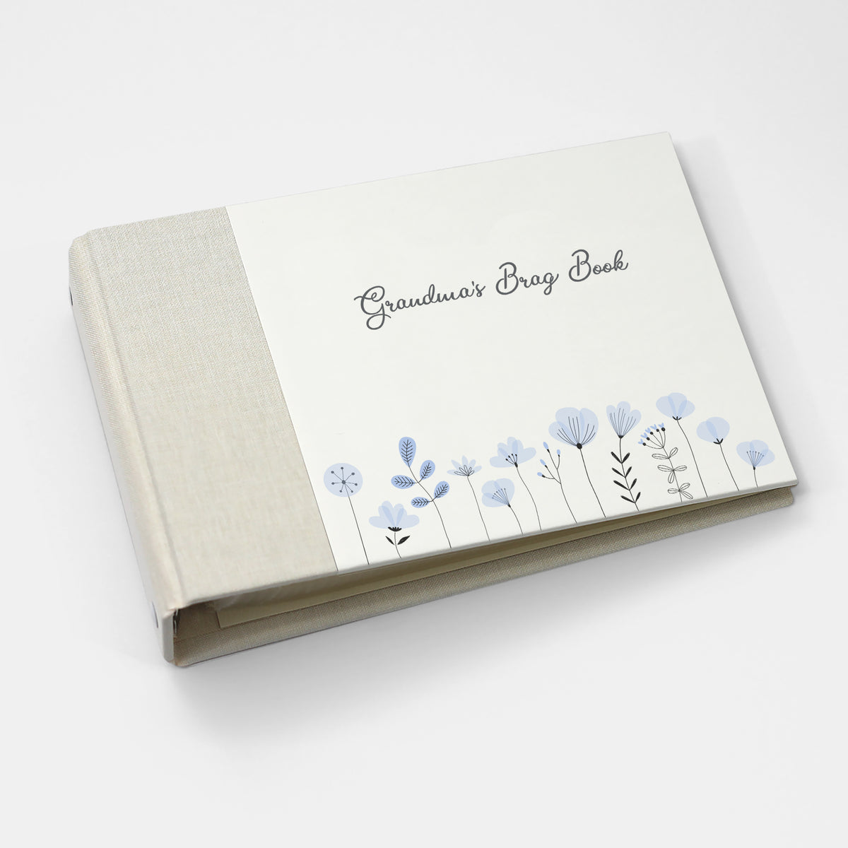 Grandma&#39;s Brag Book | Printed Cover: Flower Field [Blue] | Available Personalized