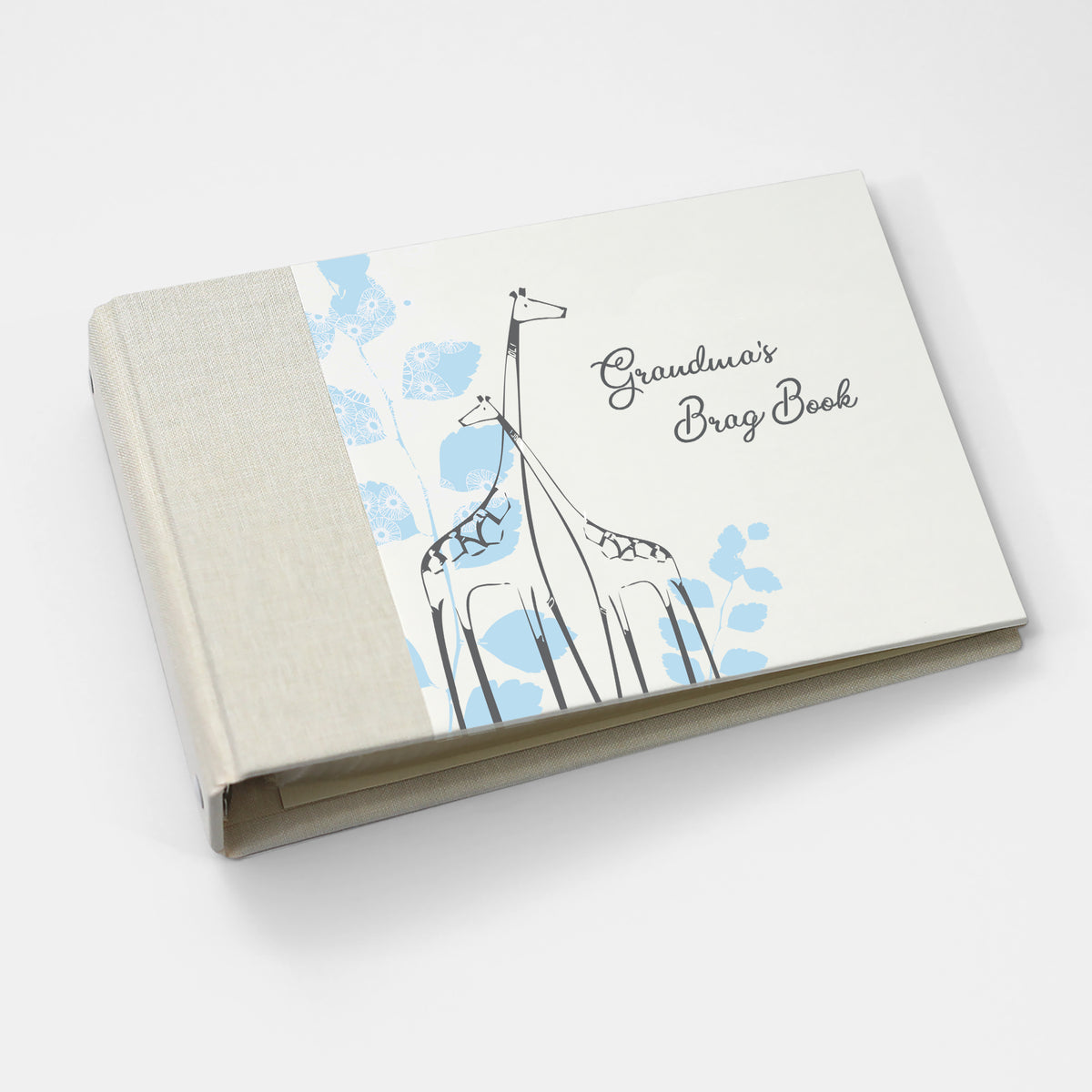 Grandma&#39;s Brag Book | Small Binder | Giraffe Blue