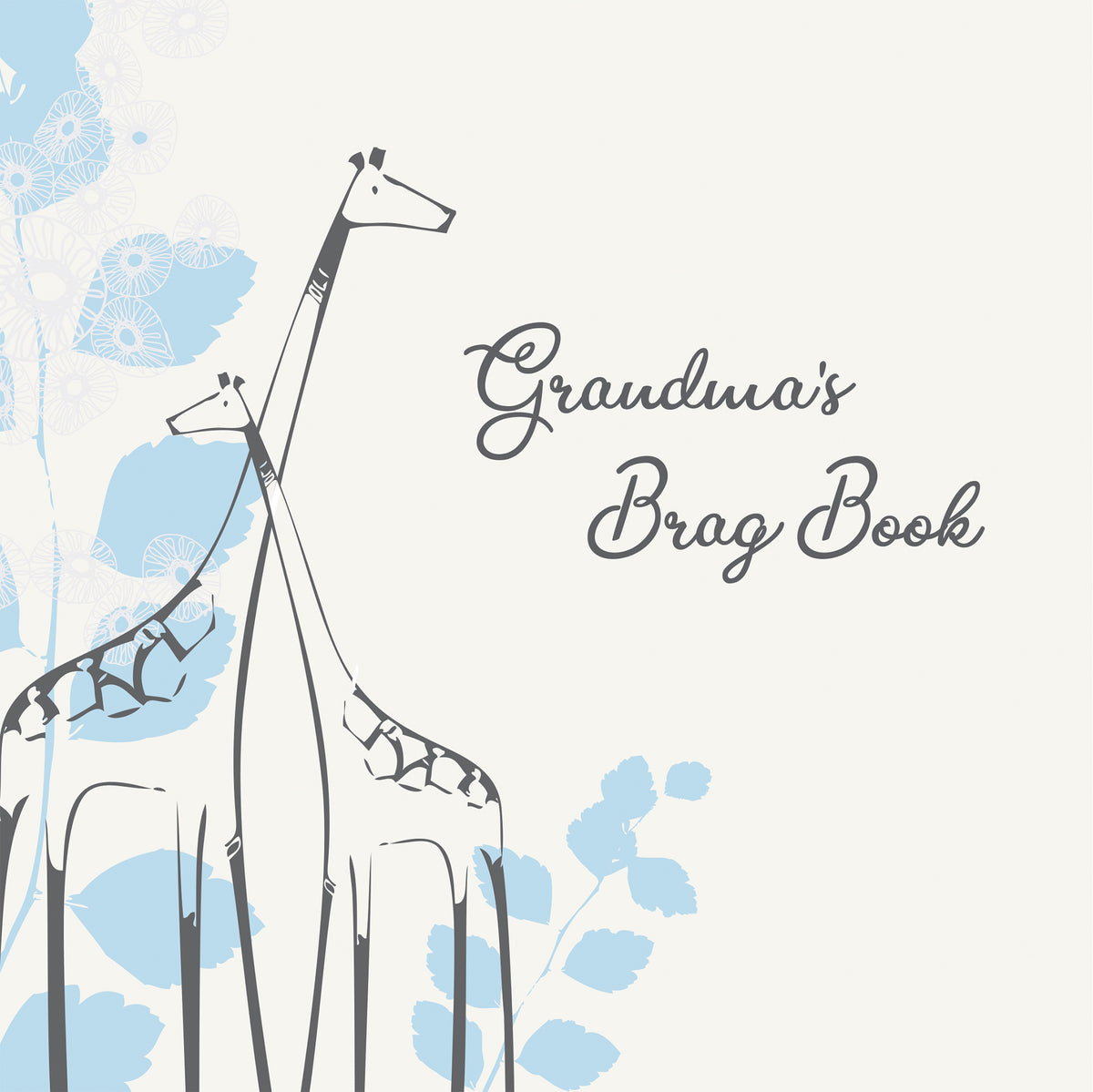 Grandma&#39;s Brag Book | Printed Cover: Giraffe Blue | Available Personalized
