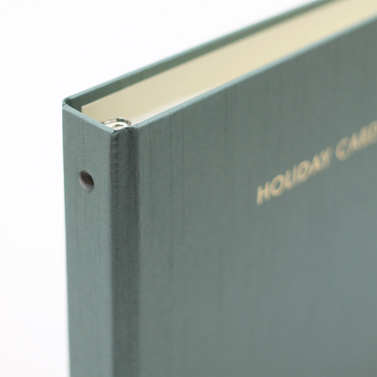 Holiday Card Album with Jade Silk Cover
