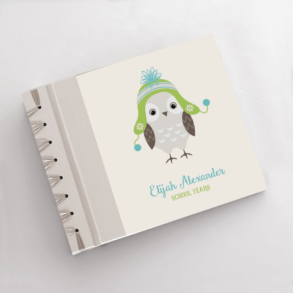 School Years Album | Printed Cover: Hoot (Green Blue)  | Available Personalized