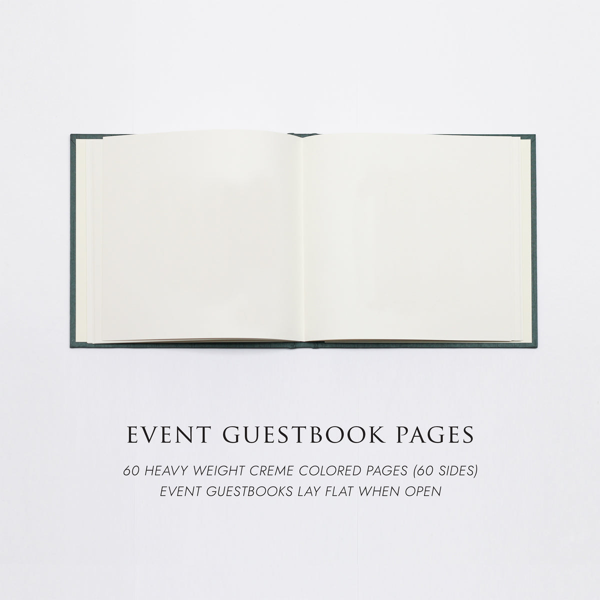 Event Guestbook Embossed with “Guests” with Natural Linen Cover