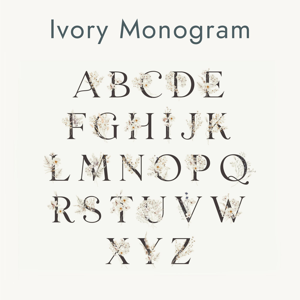 Personalized Anniversary Journal Ivory Monogram