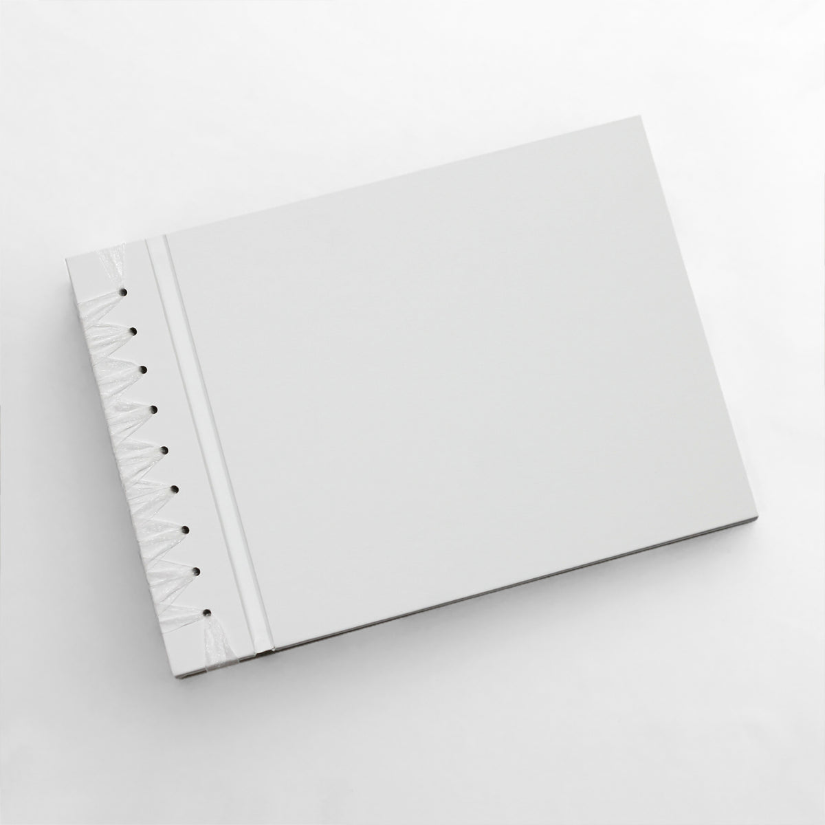 Large Paper Page Album With White Vegan Leather