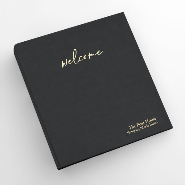 Welcome Binder with Black Vegan Leather | Home | Air BNB - Rag & Bone ...