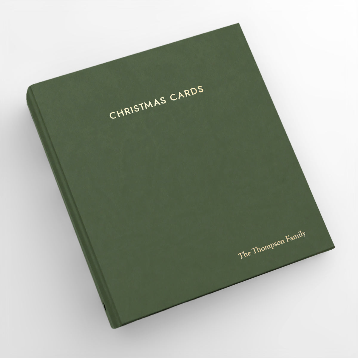 Christmas Card Album with Pine Vegan Leather Cover