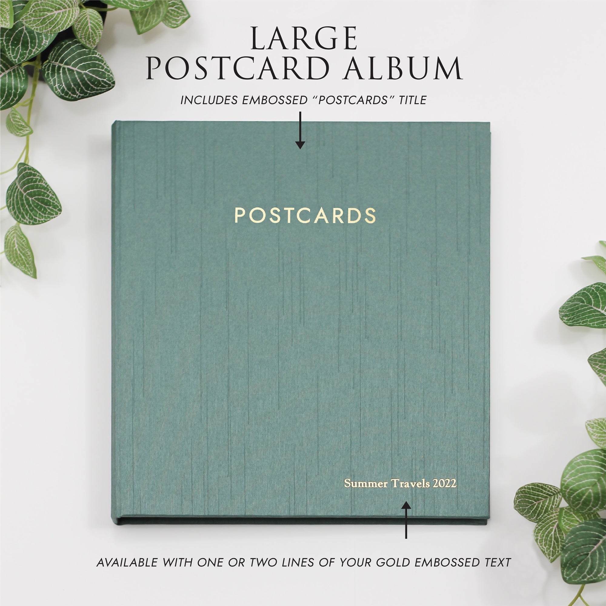 Large Postcard Album | Personalized Postcard Storage Binder | Rag