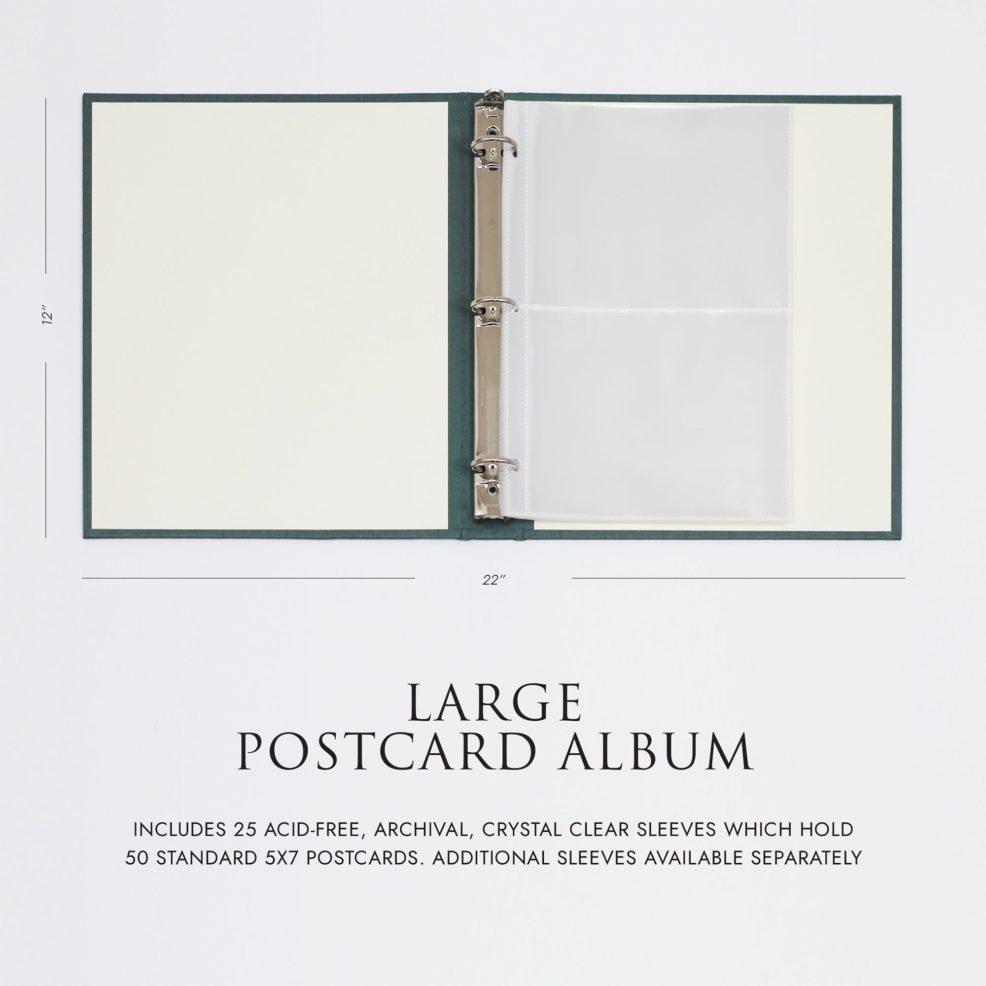BCW 4-Pocket Photo Postcard Album Pages – 50 Pack, Acid-Free Archival Clear Holders For 3.5x5.25 Cards, 1-PRO4T-100