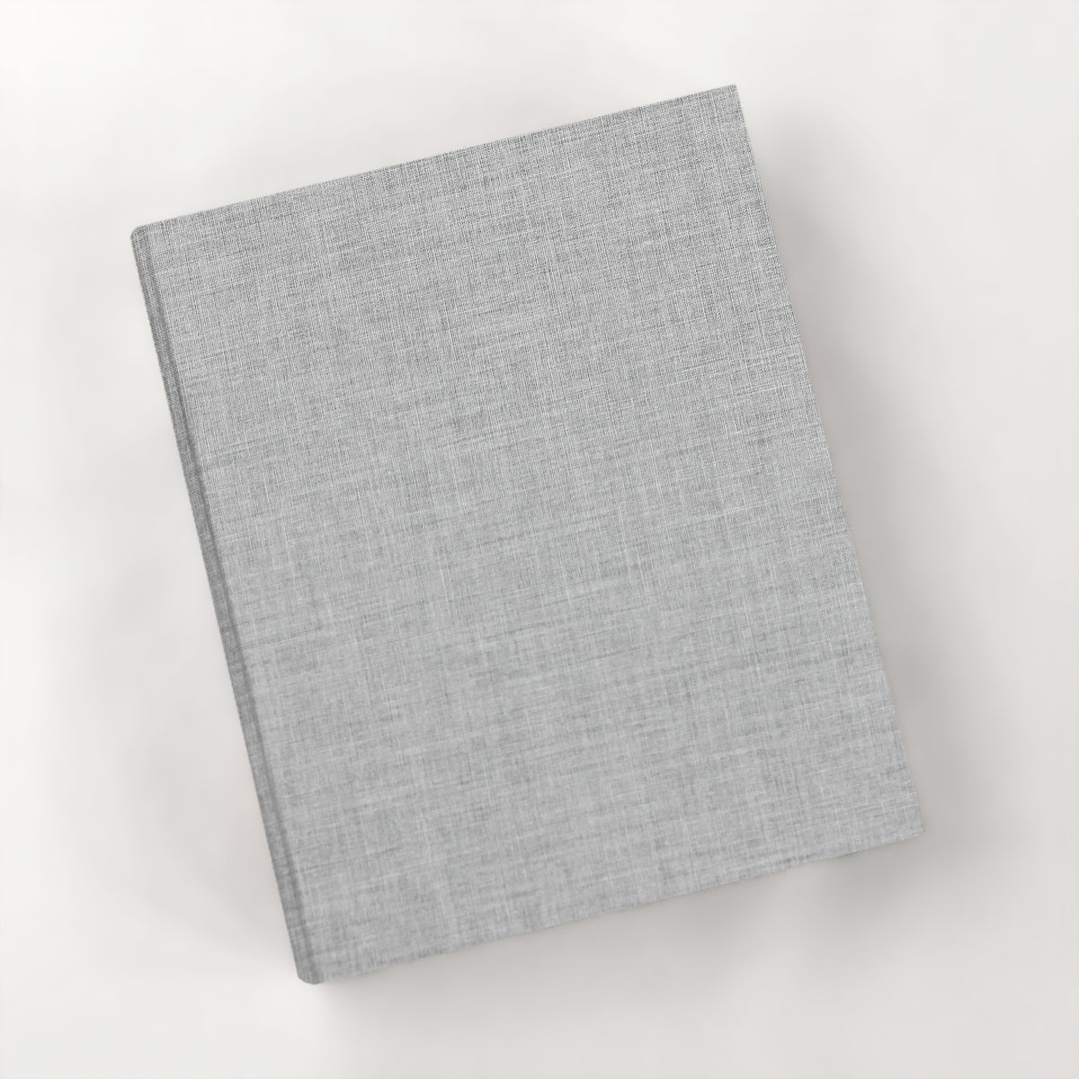 Large 8x10 Blank Page Journal | Cover: Dove Gray Linen | Available Personalized