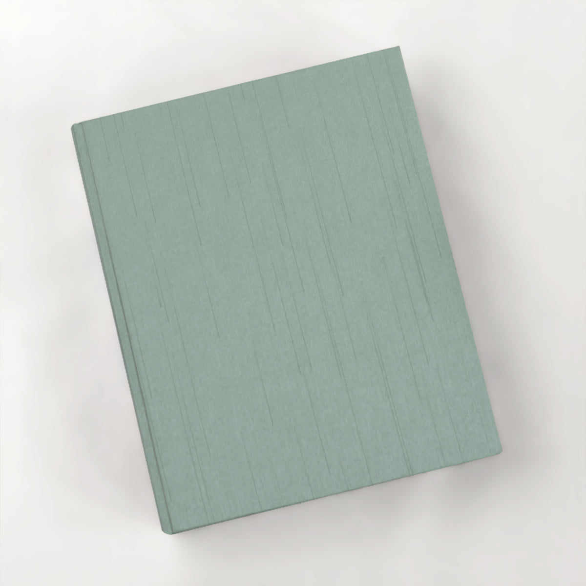 Large 8x10 Blank Page Journal | Cover: Misty Blue Silk | Available Personalized