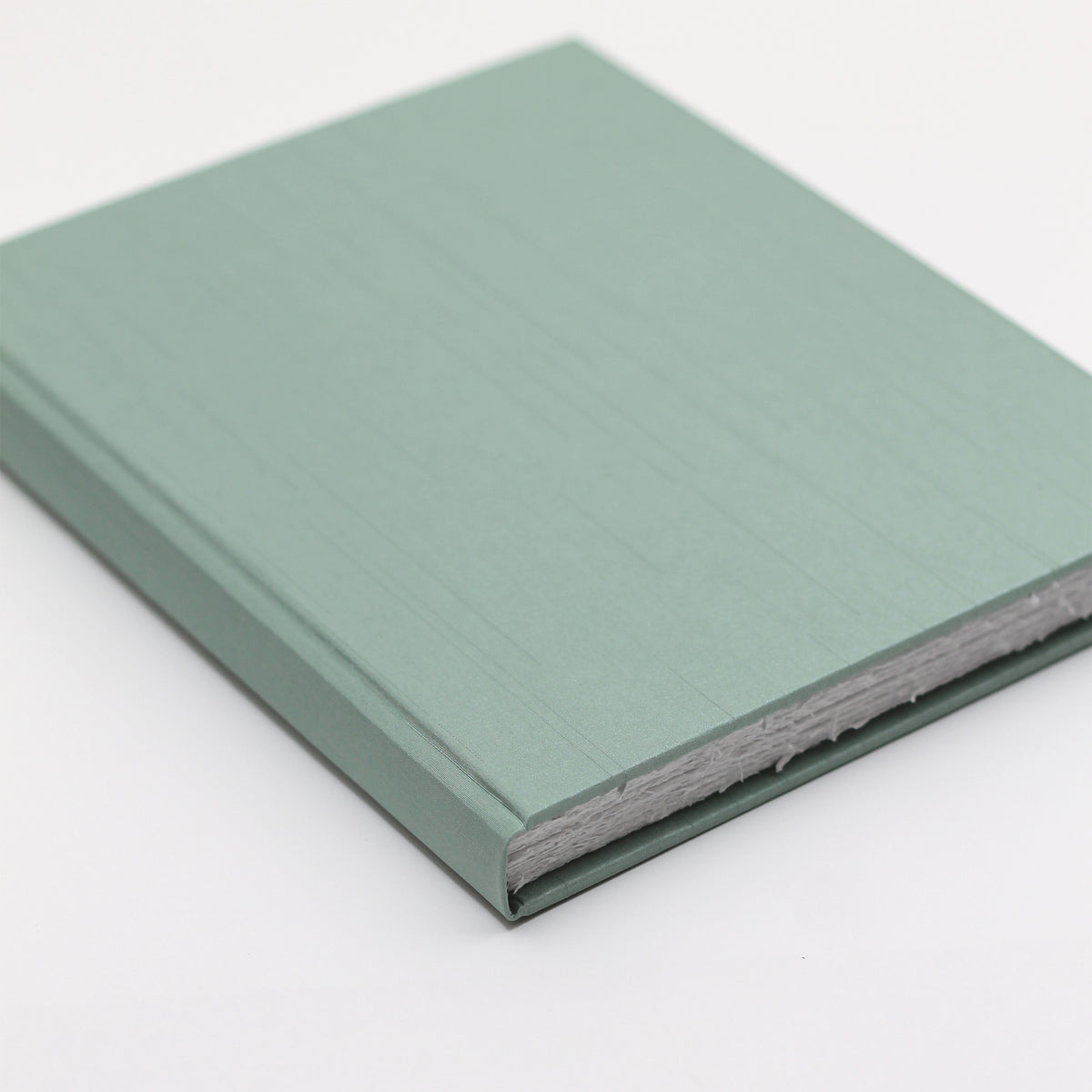 Large 8x10 Blank Page Journal | Cover: Misty Blue Silk | Available Personalized