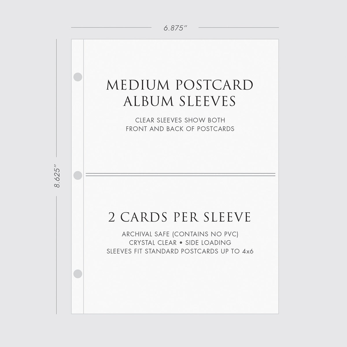 Medium Postcard Album with Moss Vegan Leather Cover | Fits 4x6 postcards
