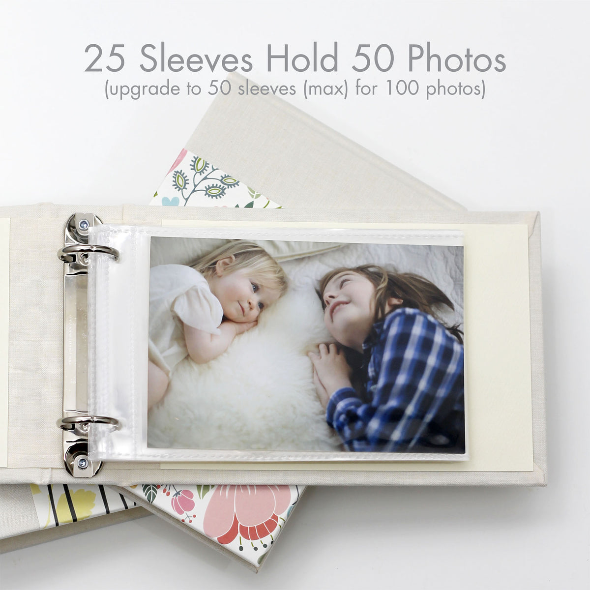 Small Photo Binder | Printed Cover: Blue Giraffe | 4x6 Photos | Available Personalized