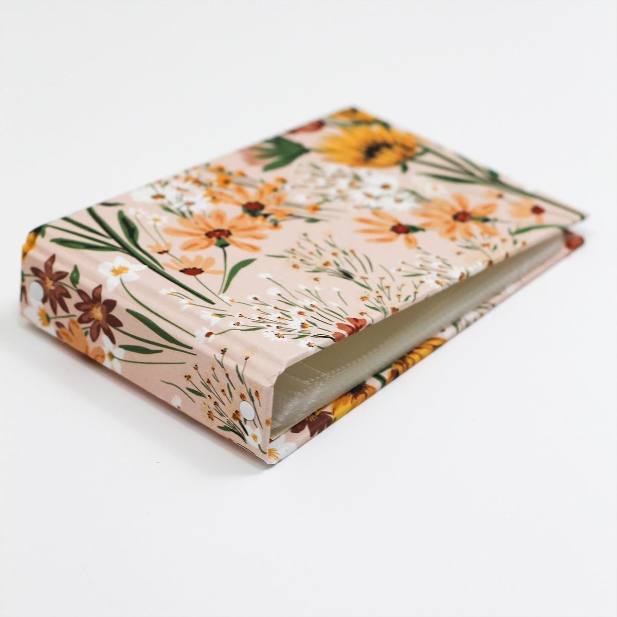 Small Photo Binder | for 4x6 Photos | with Sunflower Bouquet Fabric Cover