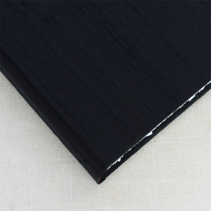Medium Blank Page Journal with Black Silk Cover