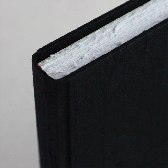 Medium Blank Page Journal with Black Silk Cover