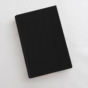 Medium 5.5x8.5 Blank Page Journal, Cover: Black Silk