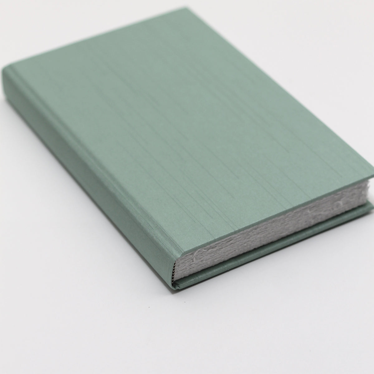 Medium Blank Page Journal with Misty Blue Silk Cover