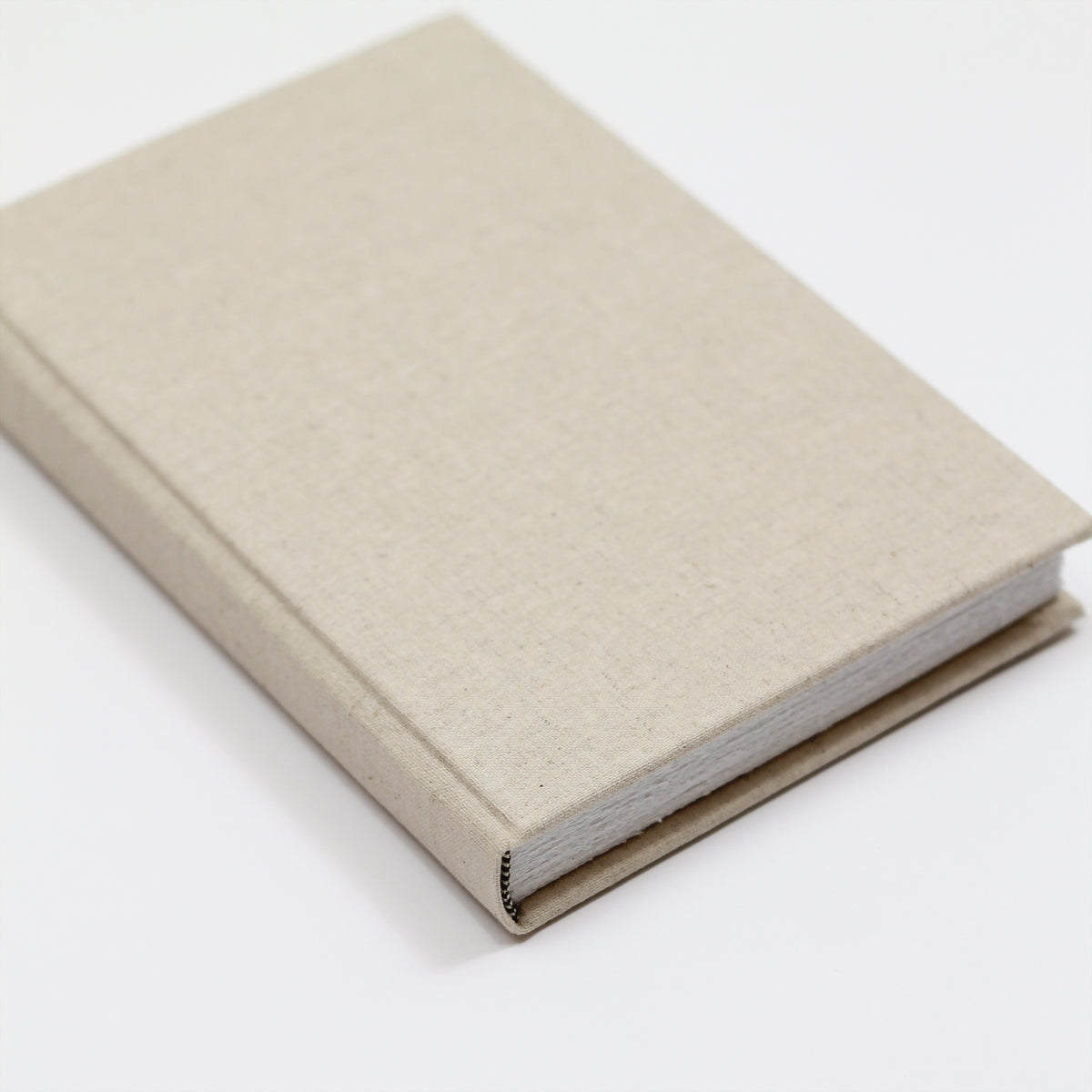 Medium Blank Page Journal with Natural Linen Cover