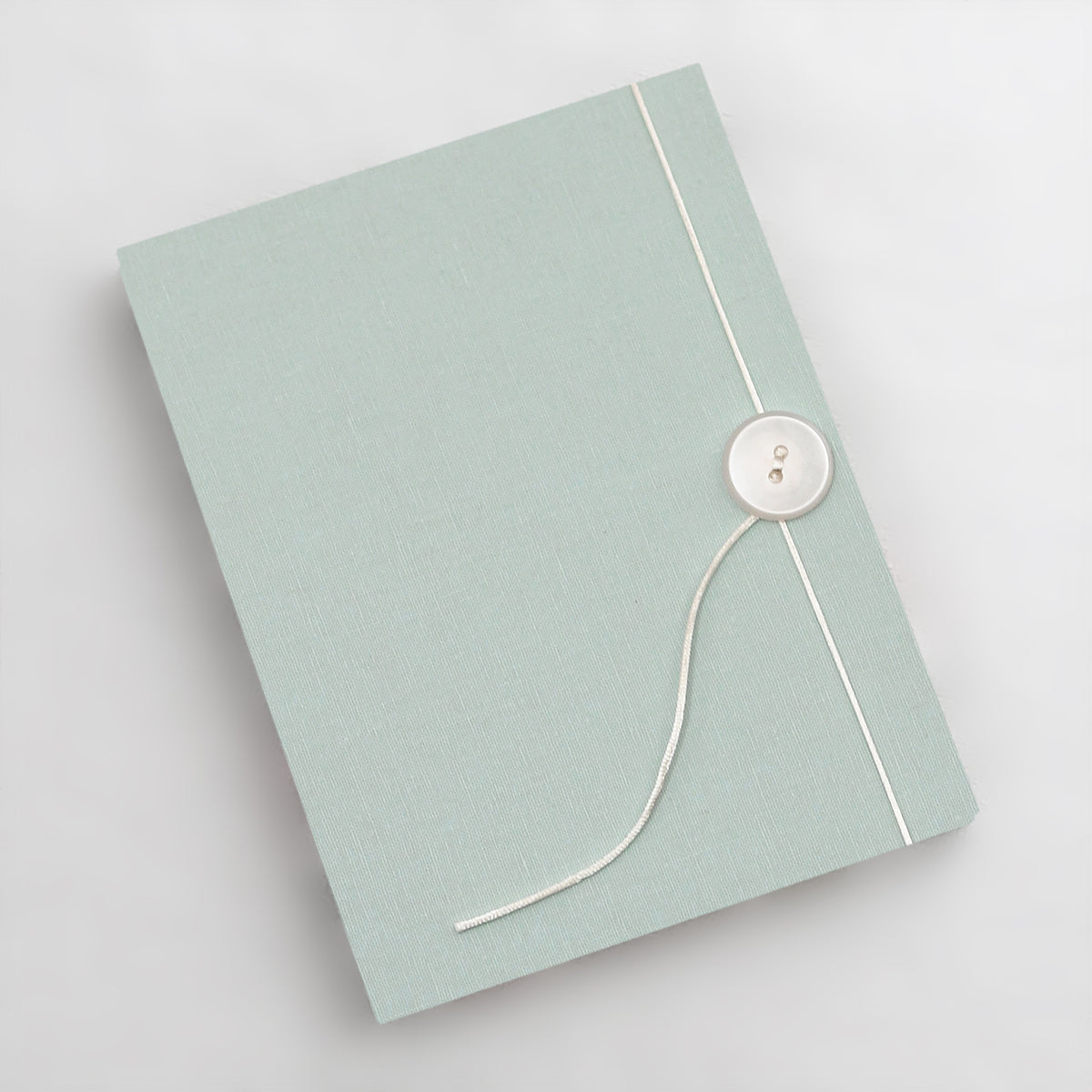 Accordion Book With Pastel Blue Cotton Cover