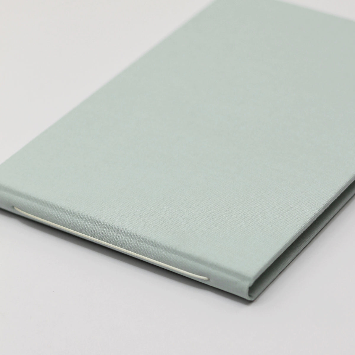 Guestbook Embossed with “Guests” with Pastel Blue Cotton Cover