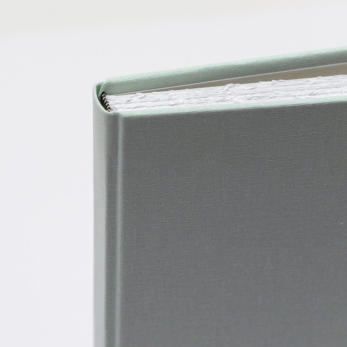 Large Blank Page Journal with Pastel Blue Cotton Cover