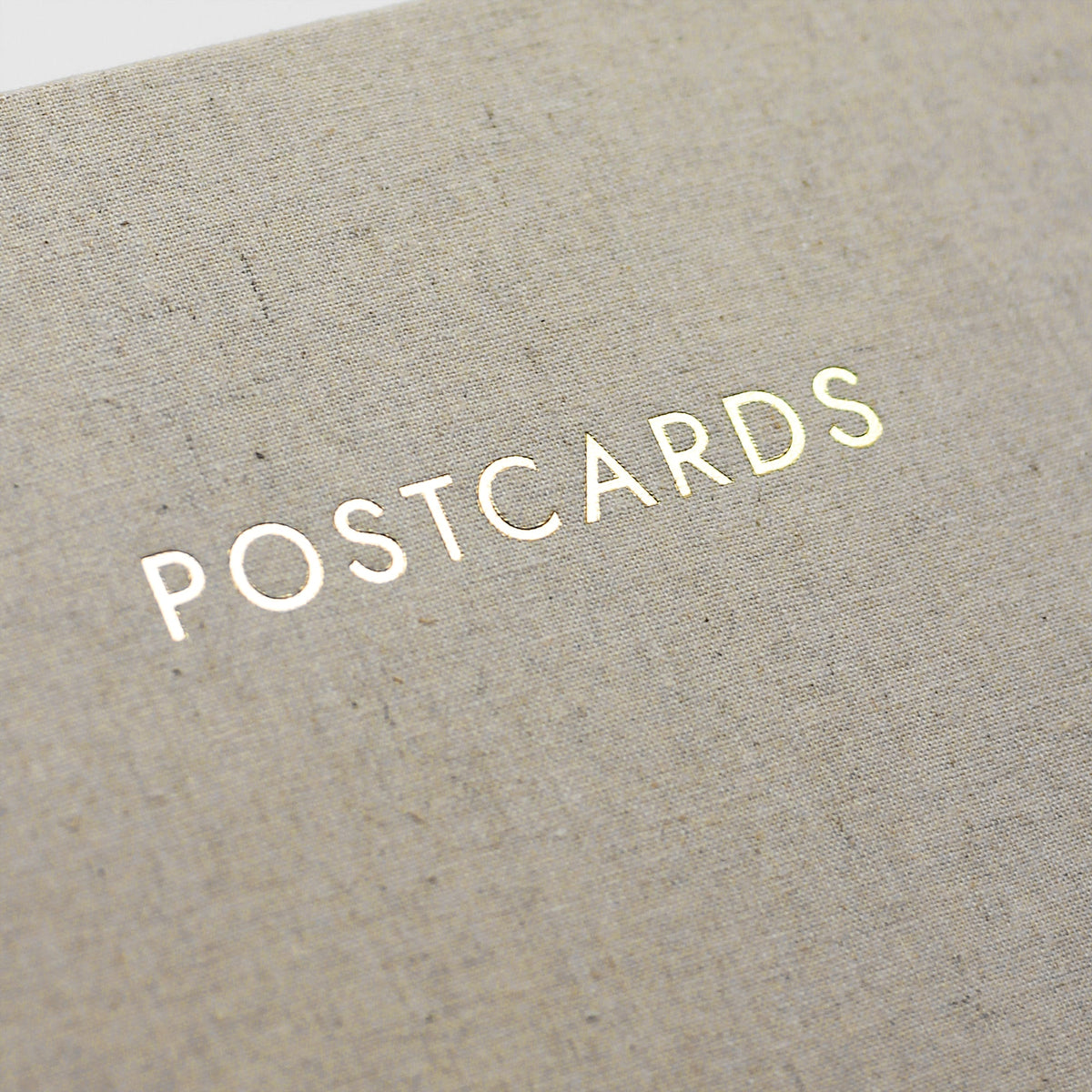 Medium Postcard Album with Natural Linen Cover for 4x6 postcards