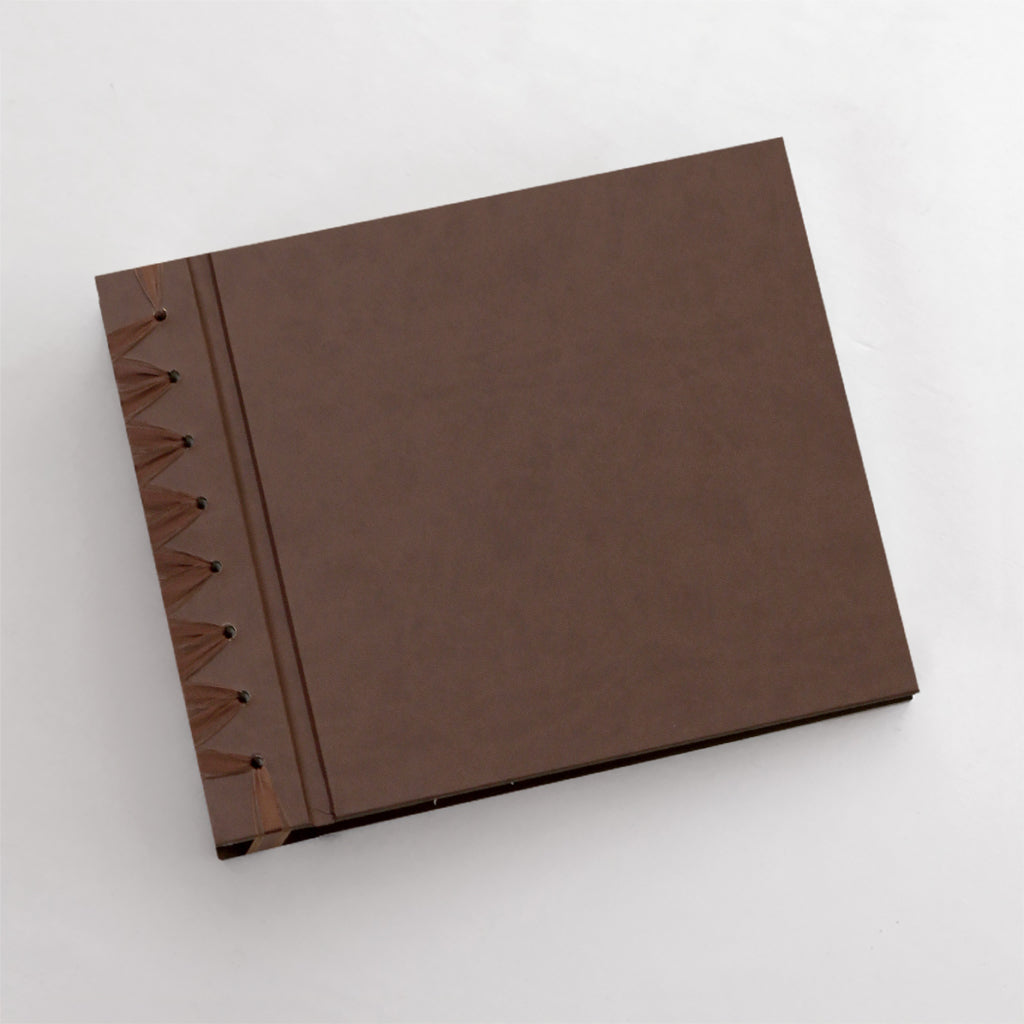 Small Paper Page Album with Mocha ~ Animal Friendly Faux Leather